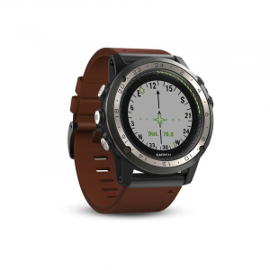 ����������� ���� Garmin D2 Charlie, Titanium Bezel with Leather and Silicone Bands